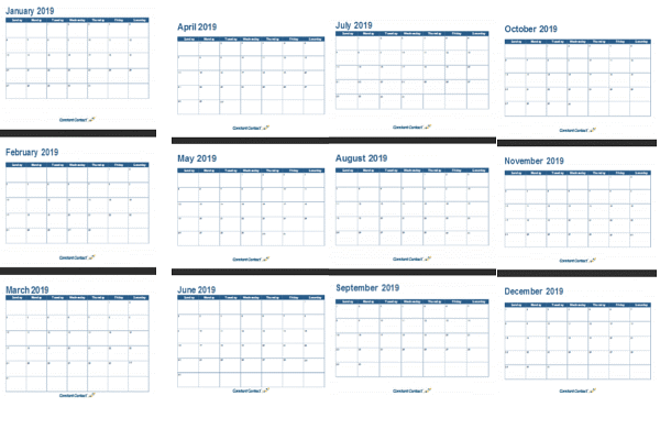 Email Marketing Monthly Planning Calendar